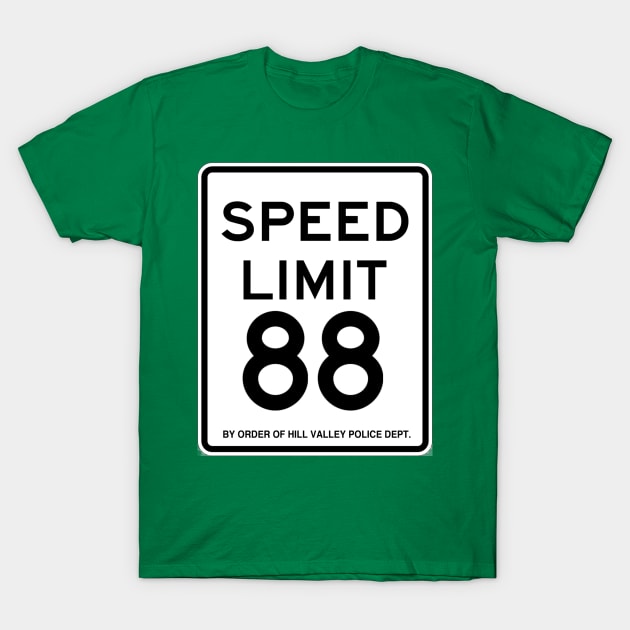 Hill Valley Speed Limit T-Shirt by PopCultureShirts